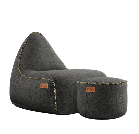 SACKit Cobana Lounge Chair Grey + Pouf