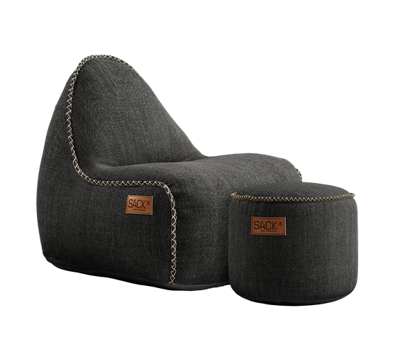 SACKit Cobana Lounge Chair jr. Grey + Pouf
