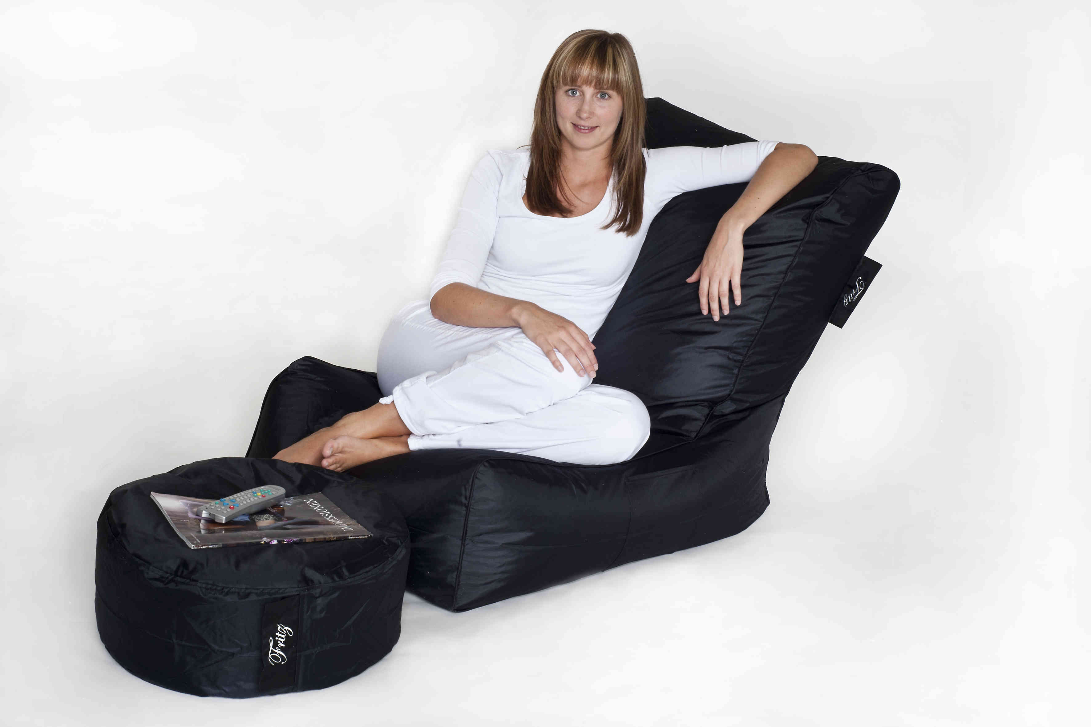 Fritz-Sitzsack Sofaset schwarz