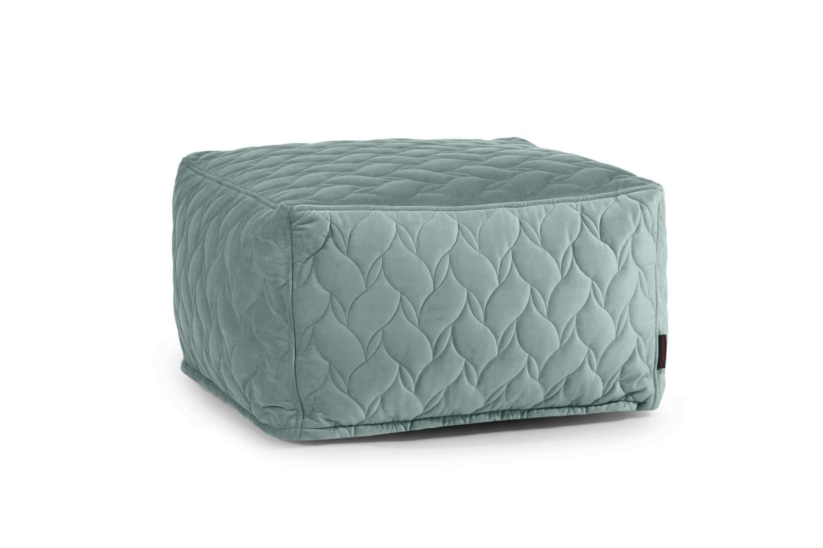 Pouf Softbox Lure Floral Pastel Turquoise